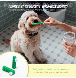 Nobleza Set Igiene Orale Cani/Gatti Spazzolino Doppia Estremità Dentifricio