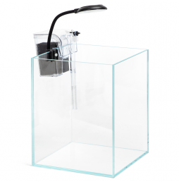 Nobleza Nano Acquario 10L Vetro Extra Chiaro Filtro 250L/h Luce LED 1.5W