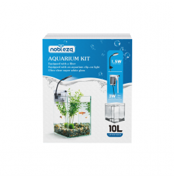 Nobleza Nano Acquario 10L Vetro Extra Chiaro Filtro 250L/h Luce LED 1.5W