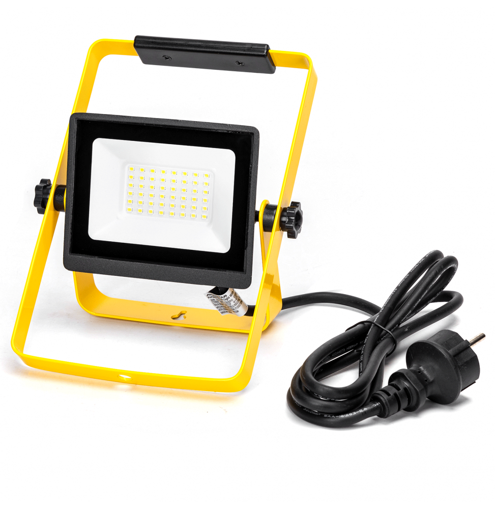 Aigostar Faretto da Cantiere LED 30W Pressofuso IP65 Cavo 1,8 Metri  6500K