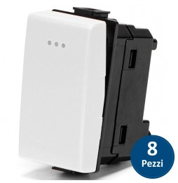 Aigostar Pulsante Bianco Serie ABM 16A...