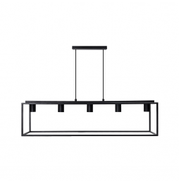 Aigostar Lampadario A Sospensione 5 Luci E27 Max 200W Nero Industriale