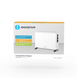 Aigostar Rylee stufa Termoconvettore elettrico 3 livelli calore regolabili funzione antigelo 2000W
