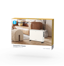 Aigostar Rylee stufa Termoconvettore elettrico 3 livelli calore regolabili funzione antigelo 2000W