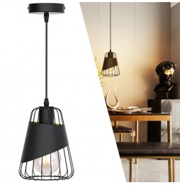 Aigostar lampadario sospensione geometrico nero...