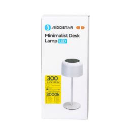 Aigostar Lampada Scrivania LED Solare Touch Dimmer 3W 3000K IP54 Bianca