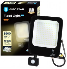 Aigostar Faro Faretto LED 100W con Sensore di...