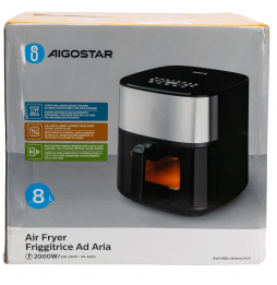 Aigostar Friggitrice ad Aria 8L 2000W Senza Olio Cottura Rapida Timer 60 Min