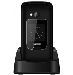 Saiet SCUDO TRE+ Cellulare per Anziani con Tasto SOS e Audio Amplificato Nero