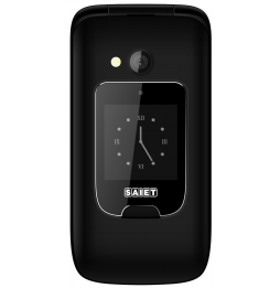 Saiet SCUDO TRE+ Cellulare per Anziani con Tasto SOS e Audio Amplificato Nero