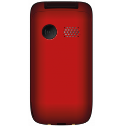 Saiet SCUDO TRE+ Cellulare per Anziani con Tasto SOS e Audio Amplificato Red