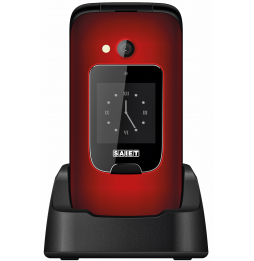 Saiet SCUDO TRE+ Cellulare per Anziani con Tasto SOS e Audio Amplificato Red