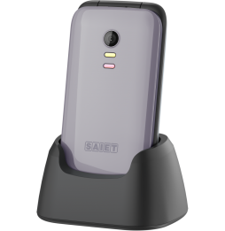 Saiet SCUDO TRE – Cellulare con Sportellino per Anziani, Tasti Grandi, SOS e Audio Potenziato Grigio