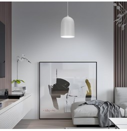 Aigostar Lampadario A Sospensione Moderno E27 Max 40W Acciaio Bianco