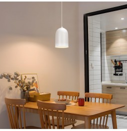 Aigostar Lampadario A Sospensione Moderno E27 Max 40W Acciaio Bianco