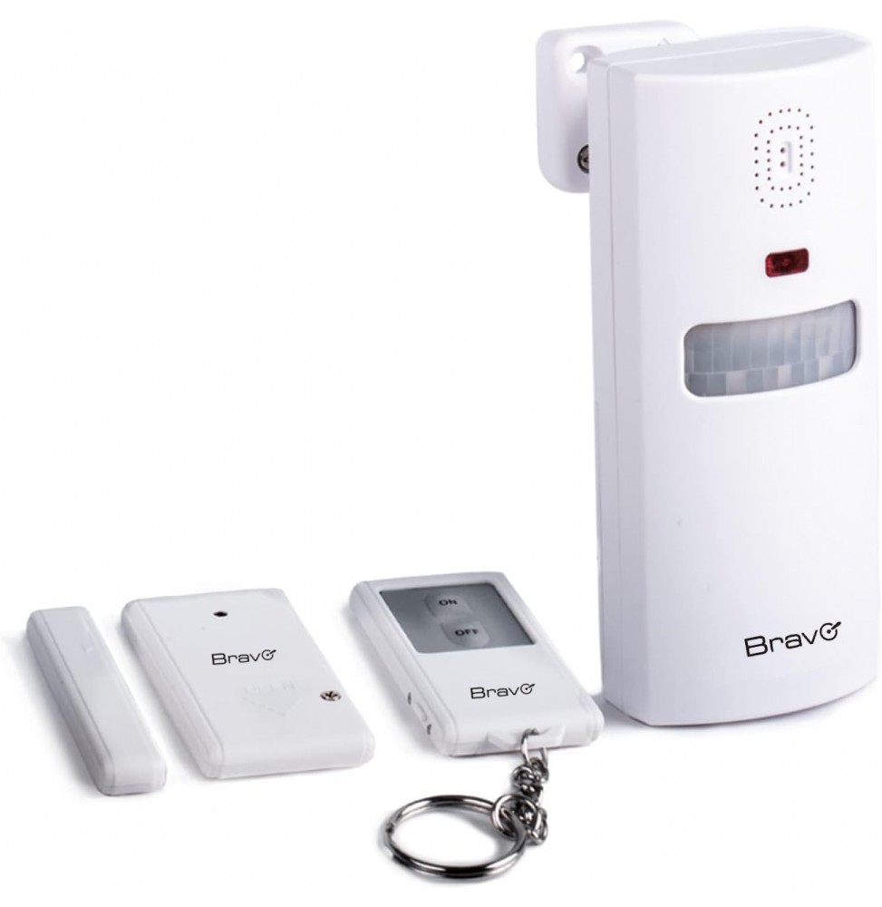 Bravo – Kit Allarme Rilevatore Movimento Sirena e Sensore Porta Finestra