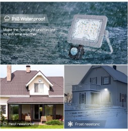 Aigostar Faro LED 20W Sensore PIR 1650lm 4000K IP65 Luce Naturale