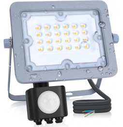 Aigostar Faro LED 20W Sensore PIR 1650lm 4000K...