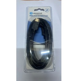 Aigostar Cavo HDMI 3m Nero Alta Velocità Trasmissione Audio Video Tv
