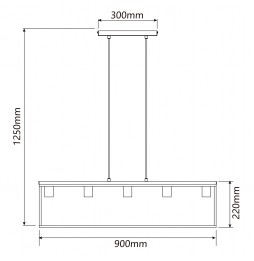 Aigostar Lampadario A Sospensione 5 Luci E27 Max 200W Nero Industriale