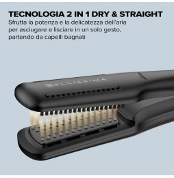 Imetec Bellissima AirSleek Piastra Aria 2 in 1 Asciuga e Liscia Ceramica Cheratina