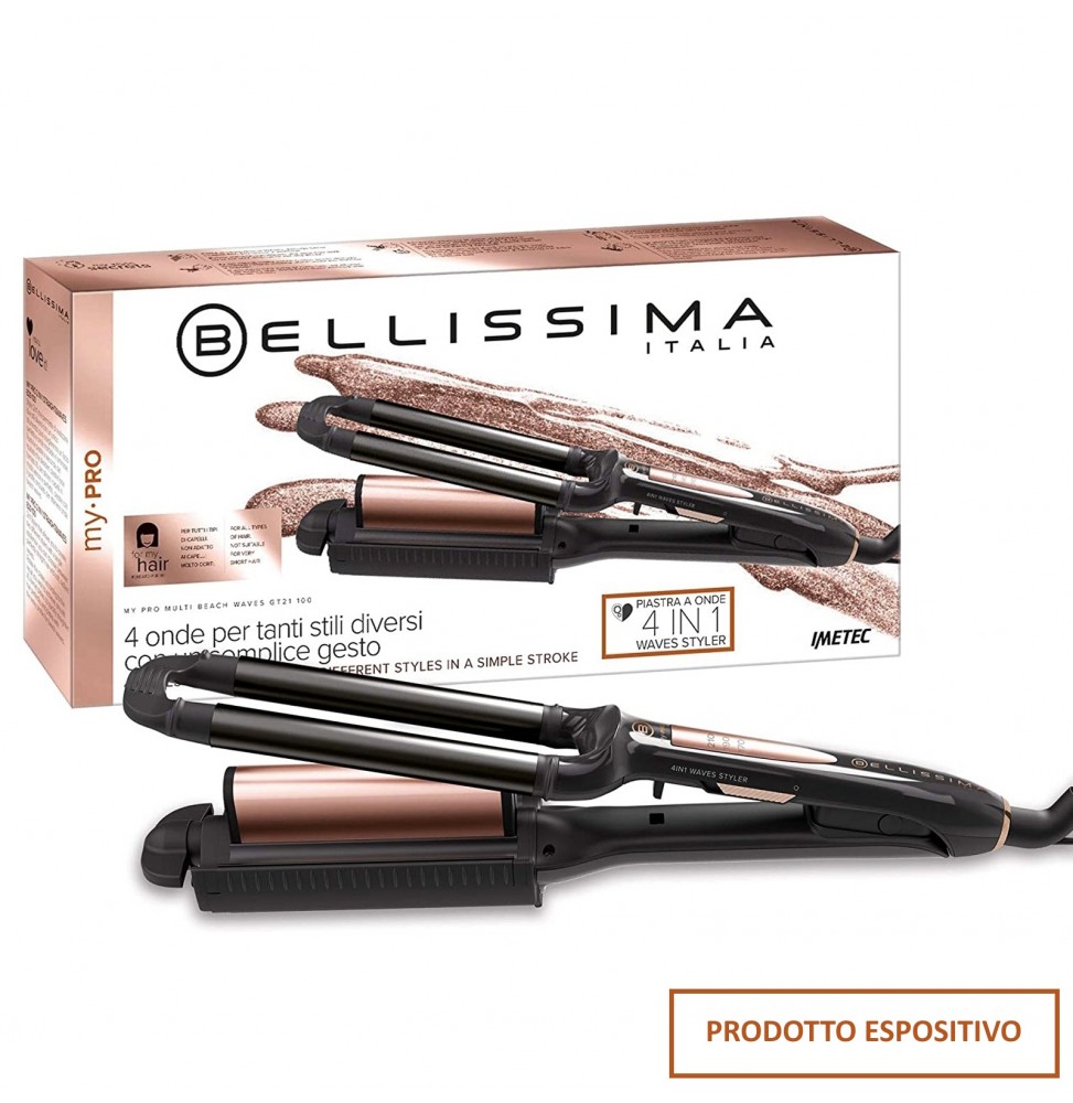 Imetec Bellissima My Pro Beach Waves Multi GT21 100 Piastra 4 Onde Ceramica 210C