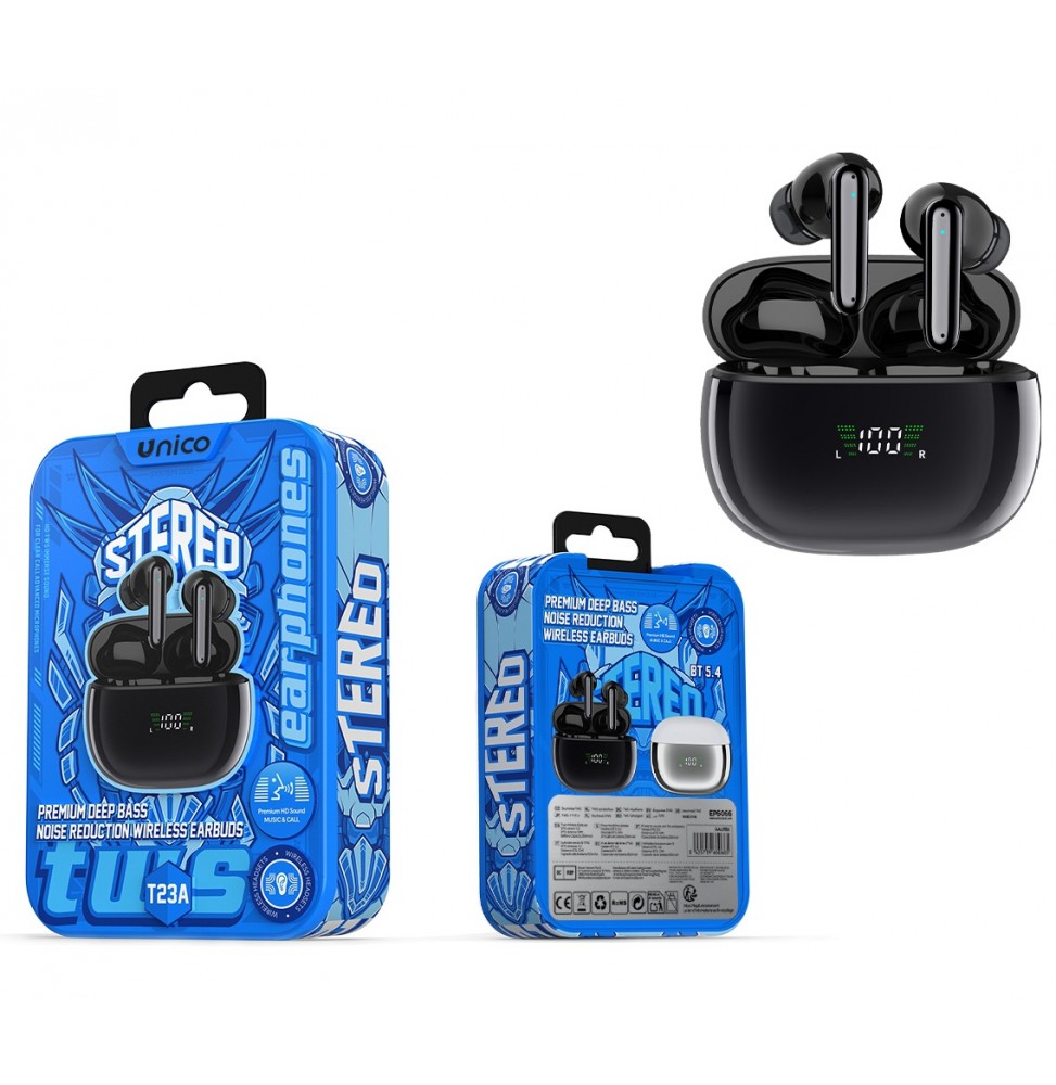 Unico EP6066 Cuffie Auricolari Wireless Bluetooth® 5.3 Sport Iphone Xiaomi Samsung