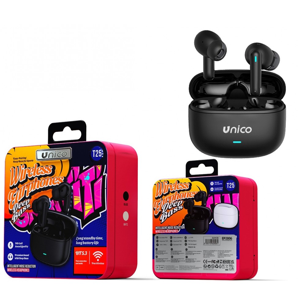 Unico EP2806 Cuffie Auricolari Wireless Bluetooth® 5.3 Sport Iphone Xiaomi Samsung