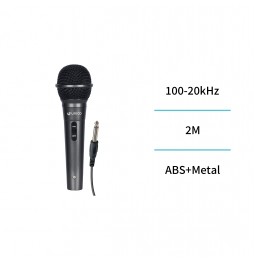 Unico Microfono Dinamico Professionale Griglia Metallica Cavo 2m Adattatore 3.5mm