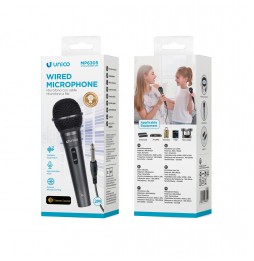 Unico Microfono Dinamico Professionale Griglia Metallica Cavo 2m Adattatore 3.5mm