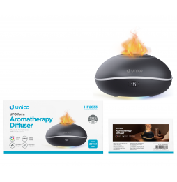 Unico Umidificatore Diffusore aromaterapia flying saucer 200ml USB-c 7 colori