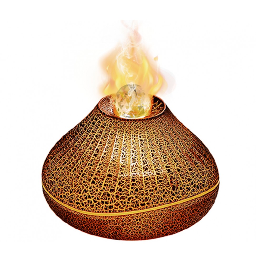 Unico Umidificatore Diffusore aromaterapia Flame Crack 160ml USB-c 7 colori