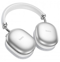 Hoco W35 Max Cuffie Wireless Bluetooth 5.3 Bassi Profondi SD AUX Pieghevoli Argento