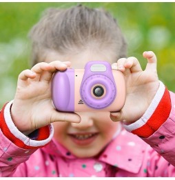 Hoco DV201 Fotocamera Bambini Rosa Full HD 32MP Display IPS 2.4 Pollici