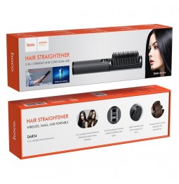Hoco DAR34 Spazzola Arricciacapelli 2in1 Wireless 5000 mAh Ceramica Grigio