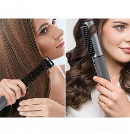 Hoco DAR34 Spazzola Arricciacapelli 2in1 Wireless 5000 mAh Ceramica Grigio