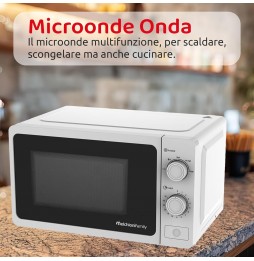 Melchioni Microonde Onda 20 Litri con Grill 800W Timer 35 min Scongelamento