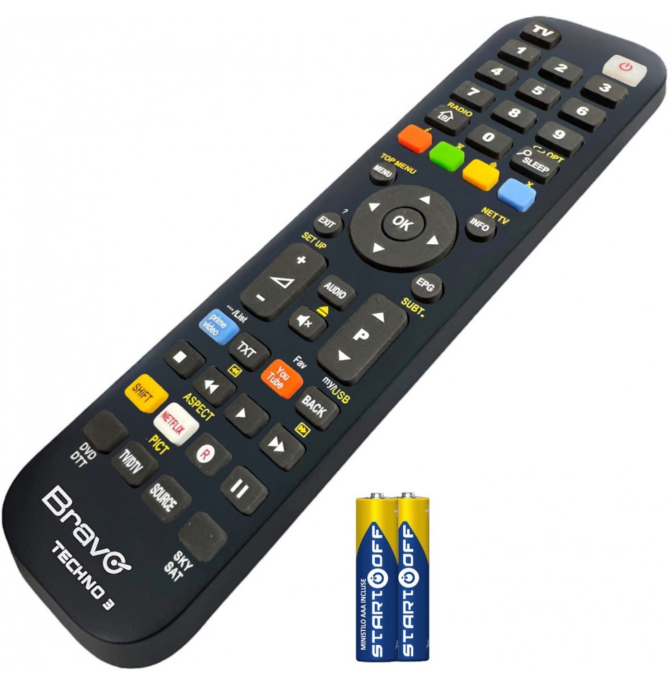 BRAVO TECHNO 3 Telecomando Universale 3in1 Programmabile Memoria Permanente