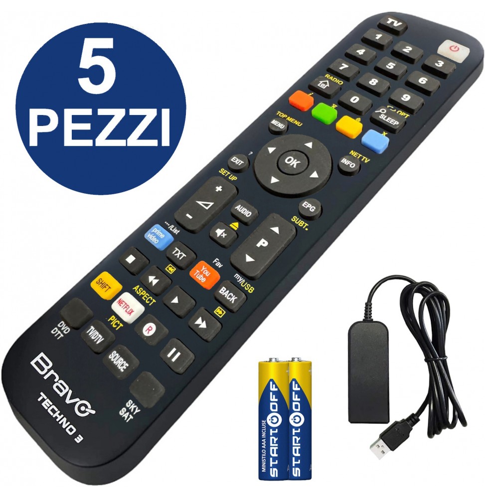 Bravo TECHNO3-KIT Telecomando Universale 3in1 Programmatore PC 5 Pezzi