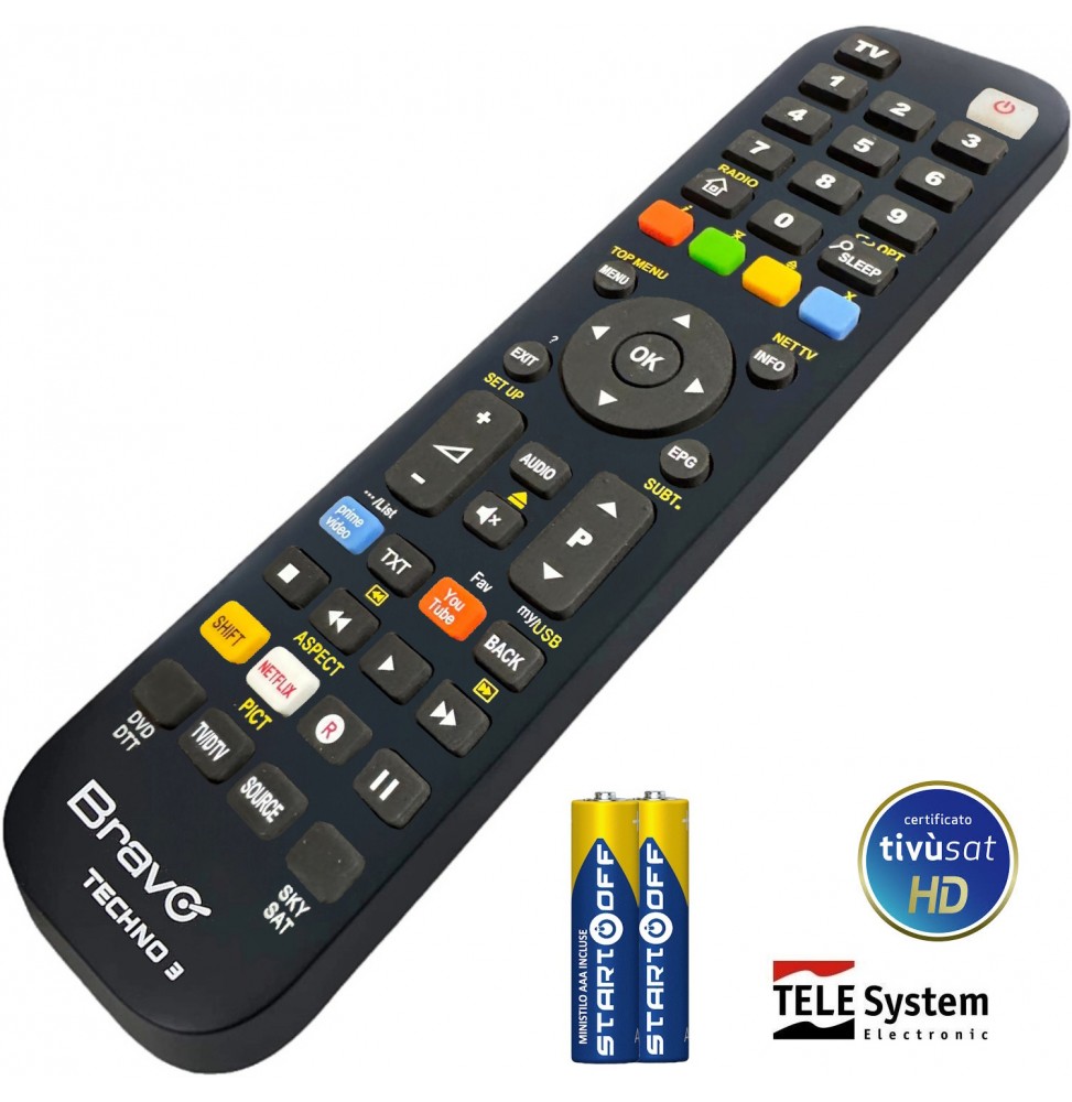 Telecomando Compatibile Con Decoder Telesystem TS9011 HD TivuSat arriva pronto