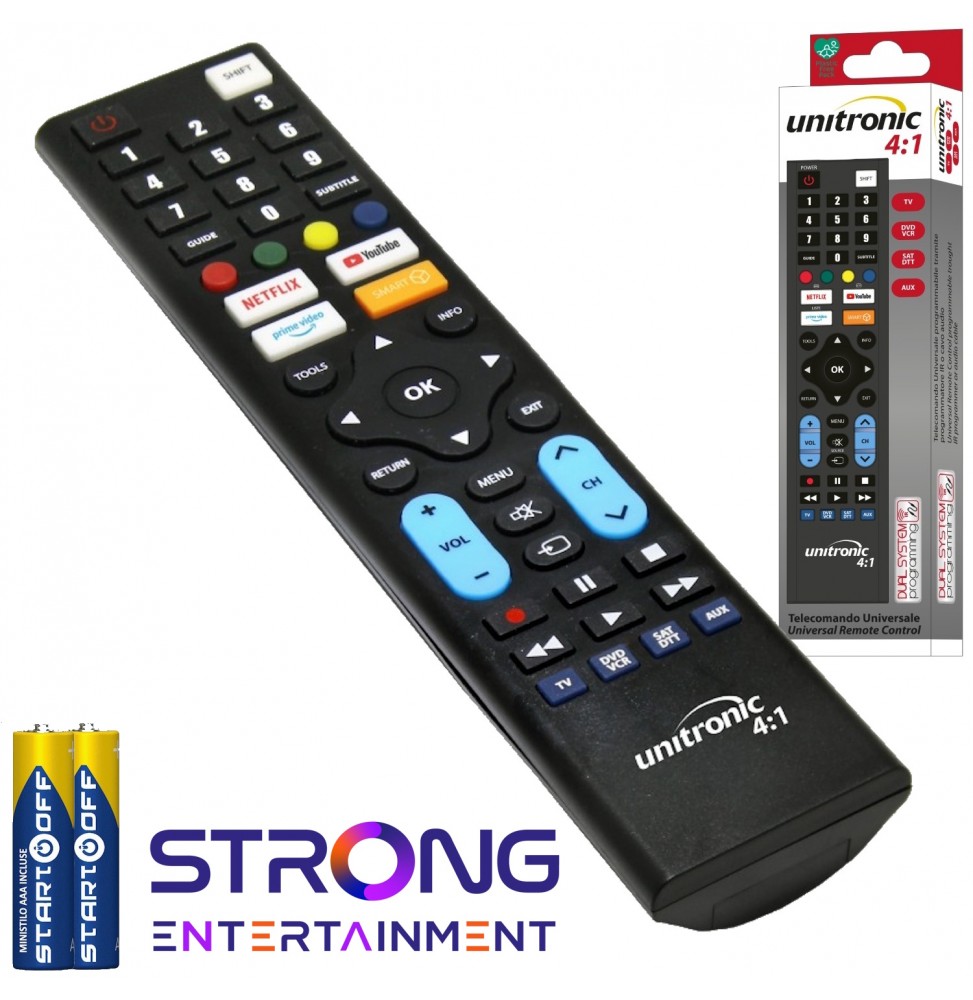 Telecomando STRONG Universale PER TV Pronto All'uso Pile Incluse