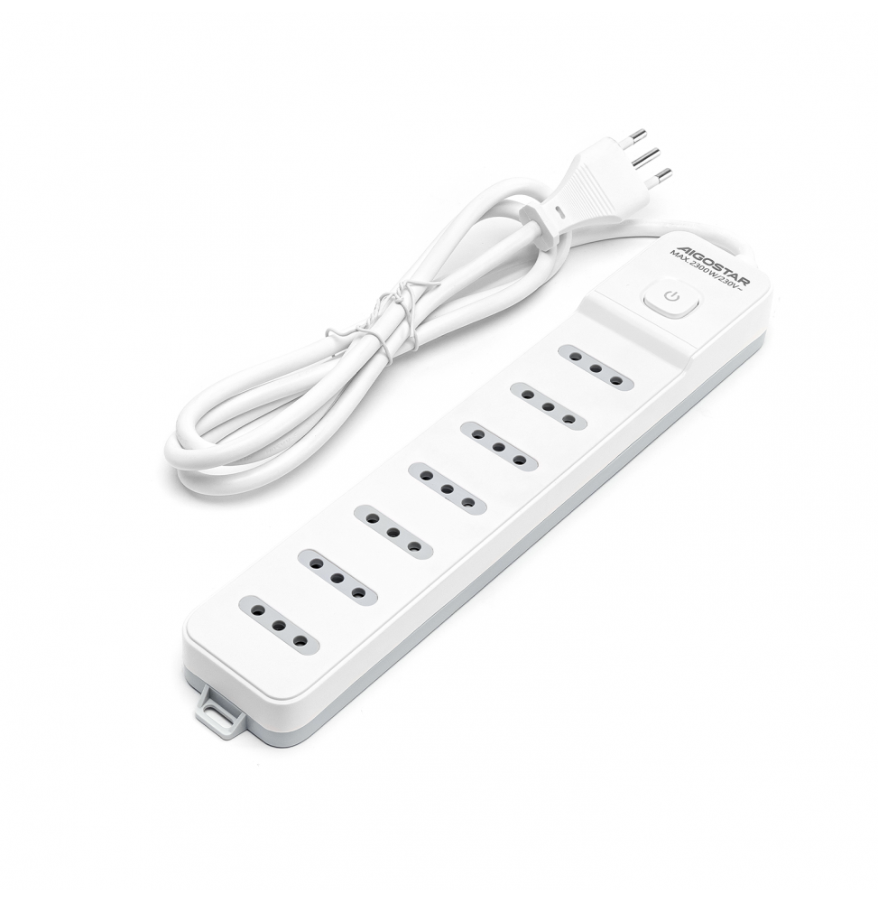 Aigostar Multipresa 7 Vie 10A con Interruttore 1.5m Max 2300W