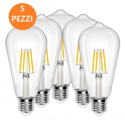 Aigostar Lampadina LED E27 a Filamento Vintage...