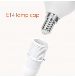 Aigostar Lampada Tavolo Abatjour E14 Paralume Tessuto H31cm Resina Bianco Grigio