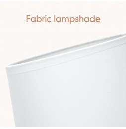 Aigostar Lampada Tavolo Abatjour E14 Paralume Tessuto H31cm Resina Bianco Grigio