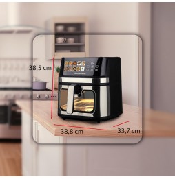Melchioni Friggitrice Aria Gaia Plus 8L Doppia Resistenza 2200W 10 Programmi