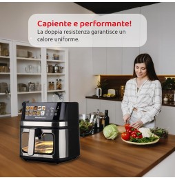 Melchioni Friggitrice Aria Gaia Plus 8L Doppia Resistenza 2200W 10 Programmi