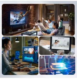 Aigostar Cavo HDMI 1.5m Nero Alta Definizione Trasmissione Audio Video