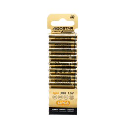 Aigostar Batterie AAA Mini Stilo Zinco Carbone 1.5V Set 36 Pezzi