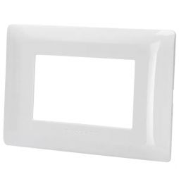 Aigostar Placca 3 Moduli Plastica Bianca Serie Serie Biticino Matix 8 Pezzi